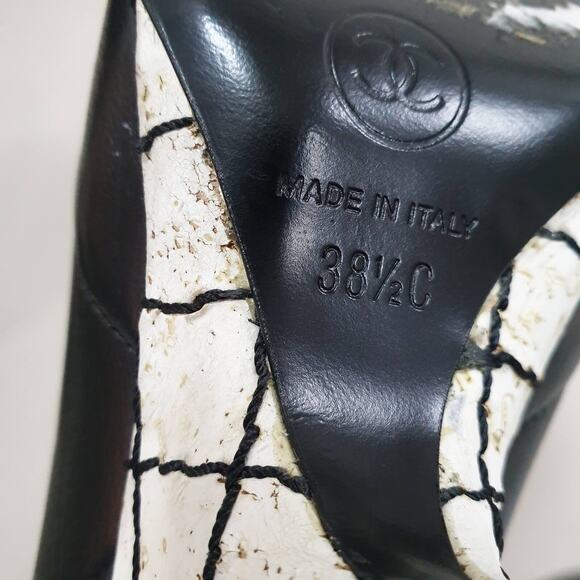 Chanel Camellia Open Toe Booties Sz.38.5 - Picture 2 of 8